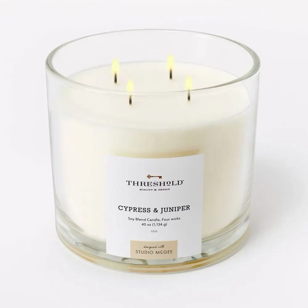 Threshold Studio McGee 40oz Cypress & Juniper Soy Blend Candle 70Hr New